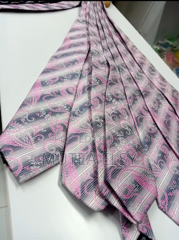 White,Pink White Teardrop Executive Single Ties - main view
