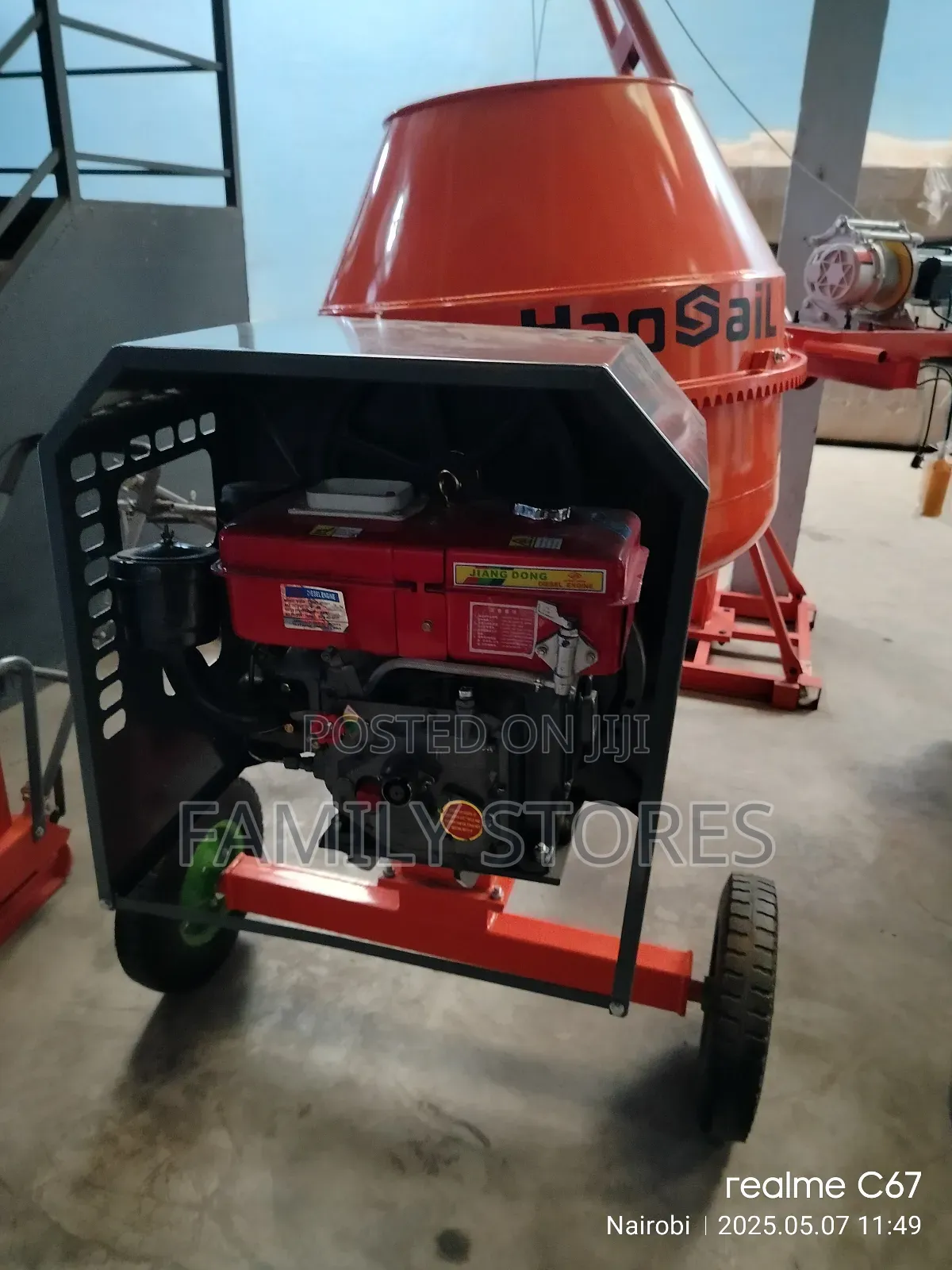 500l Diesel Concrete Mixer With Water Cooled Engine.