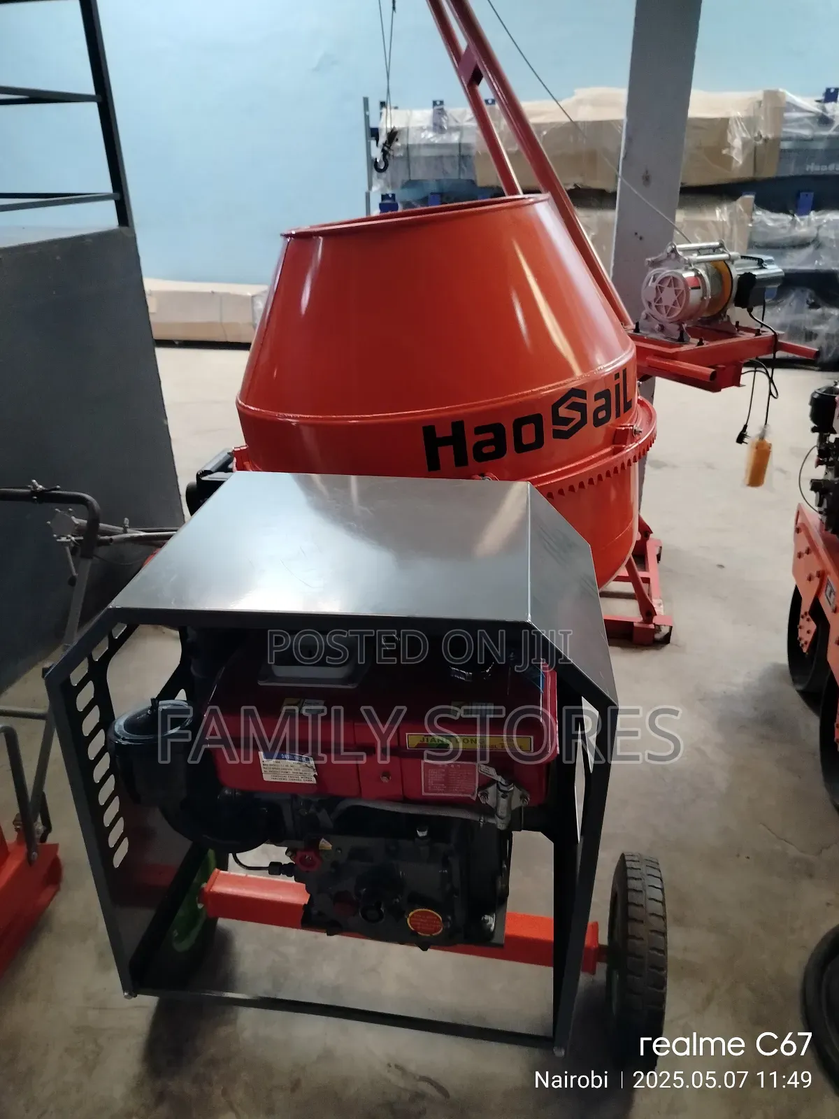 500l Diesel Concrete Mixer With Water Cooled Engine.