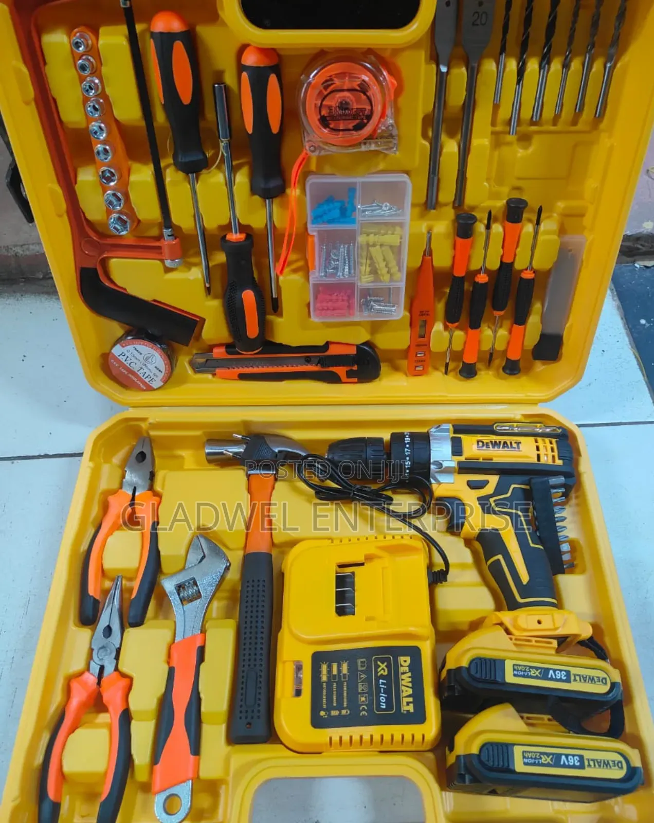Dewalt 36v Toolset With Cordless With Drill