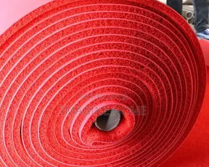Red P.V.C Spaghetti Carpet Decor