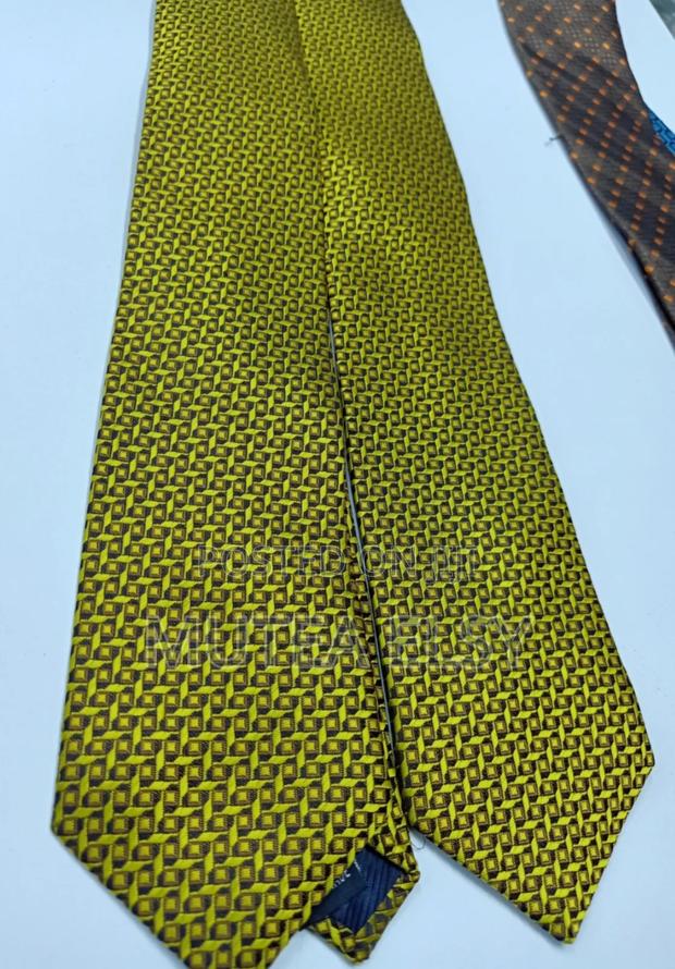 Lime Green Geometric Executive Single Ties - main view