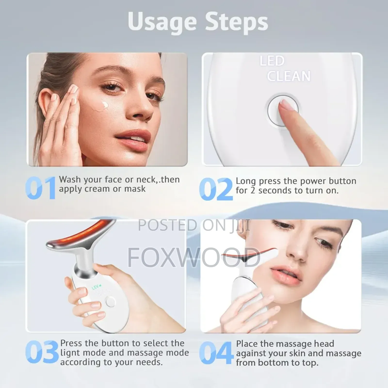 Anti Wrinkles Face Neck Massager, 4-in-1