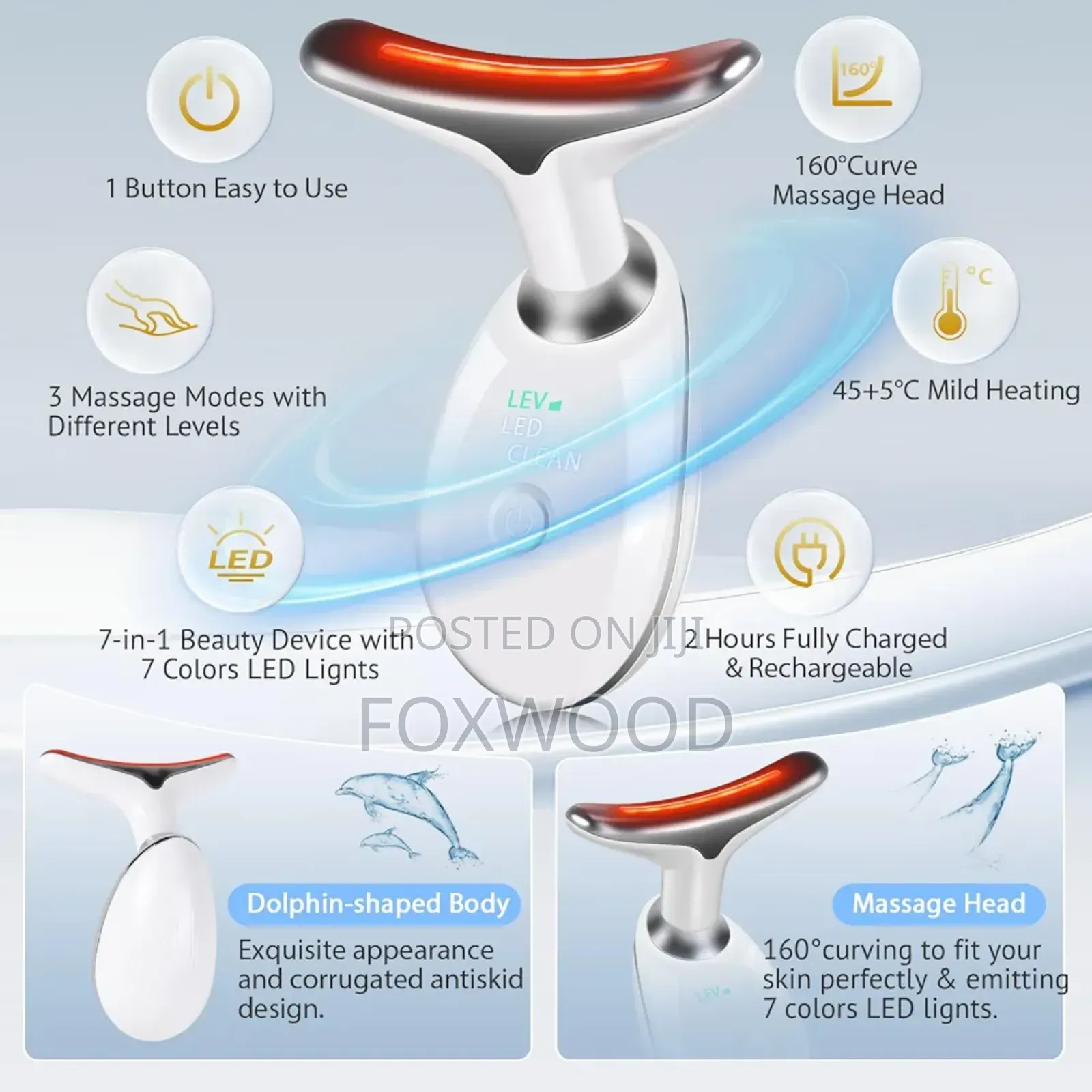 Anti Wrinkles Face Neck Massager, 4-in-1