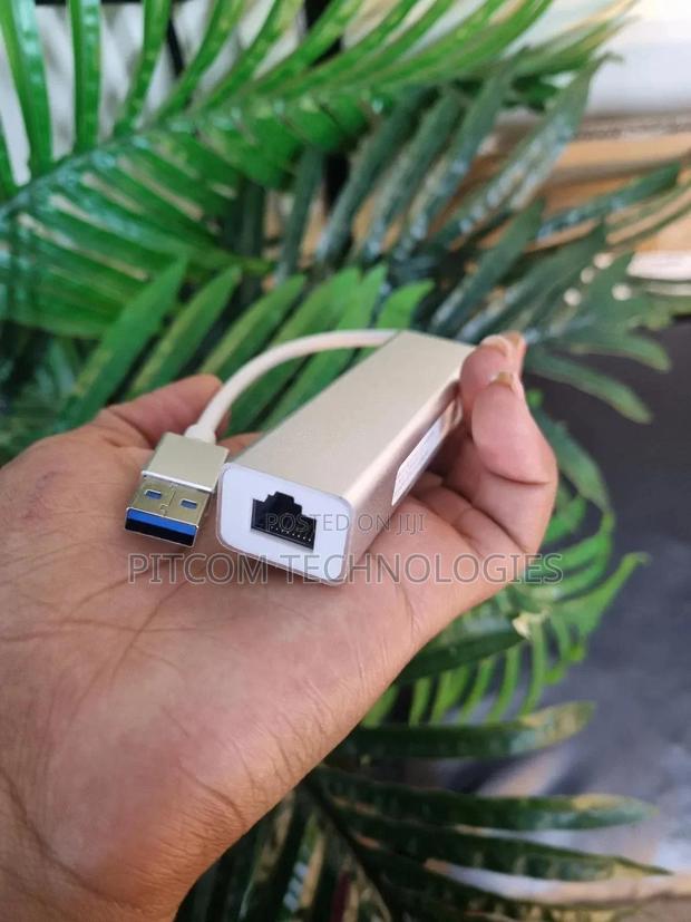 Usb Hub With Ethernet Adapter 3 Ports - thumbnail 4