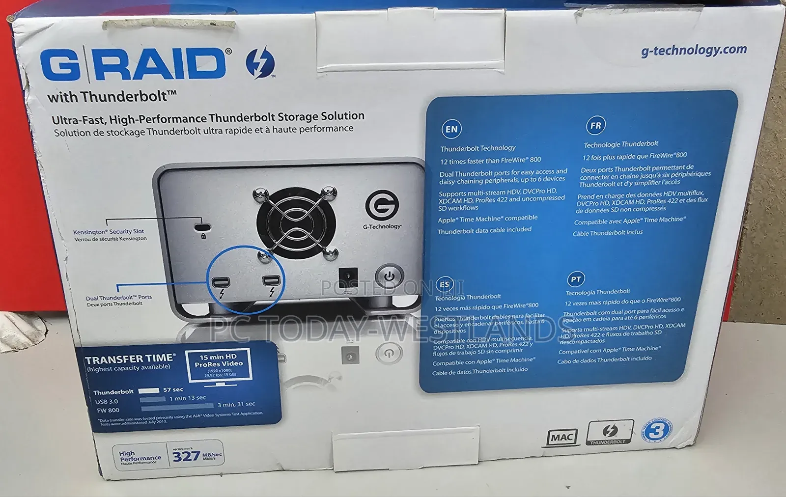 G-Technology 8tb G-Raid External Hard Drive With Thunderbolt
