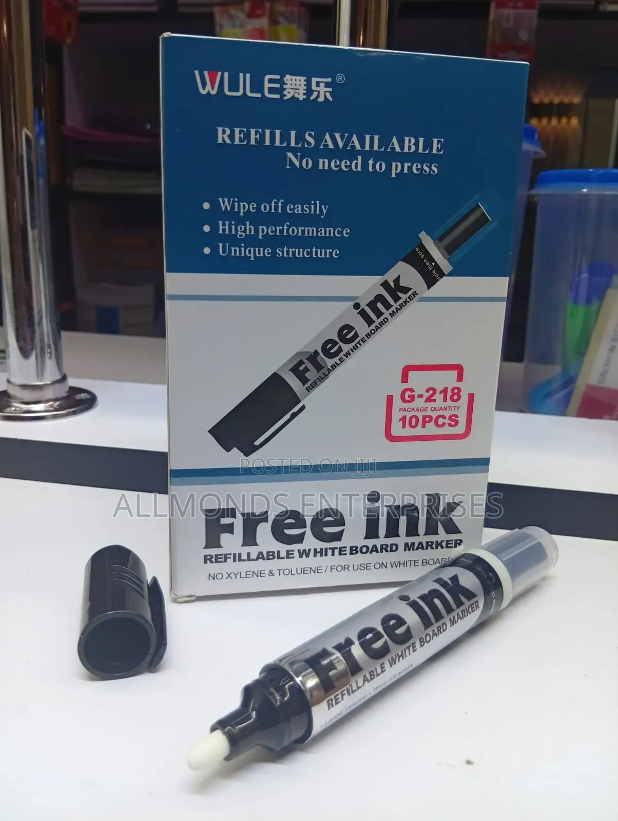 A Packet of Free Ink Refillable Whiteboard Marker-10pcs
