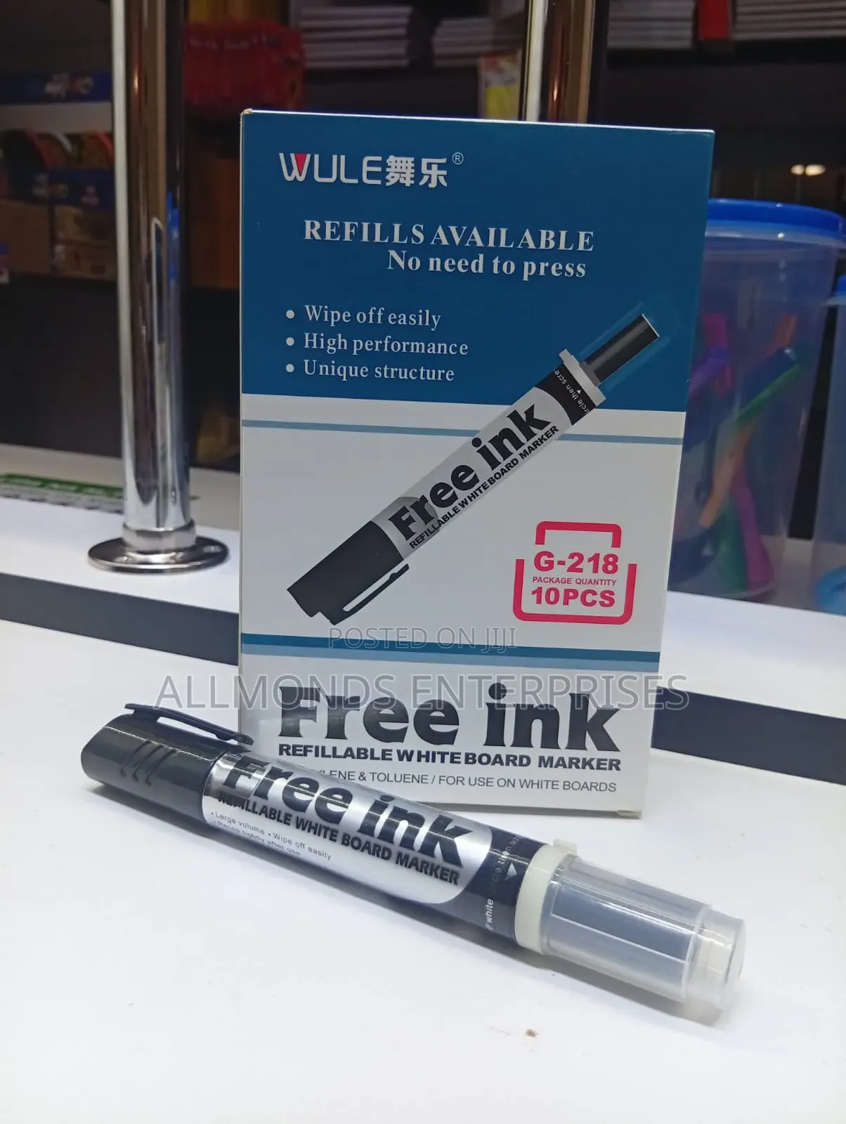 A Packet of Free Ink Refillable Whiteboard Marker-10pcs