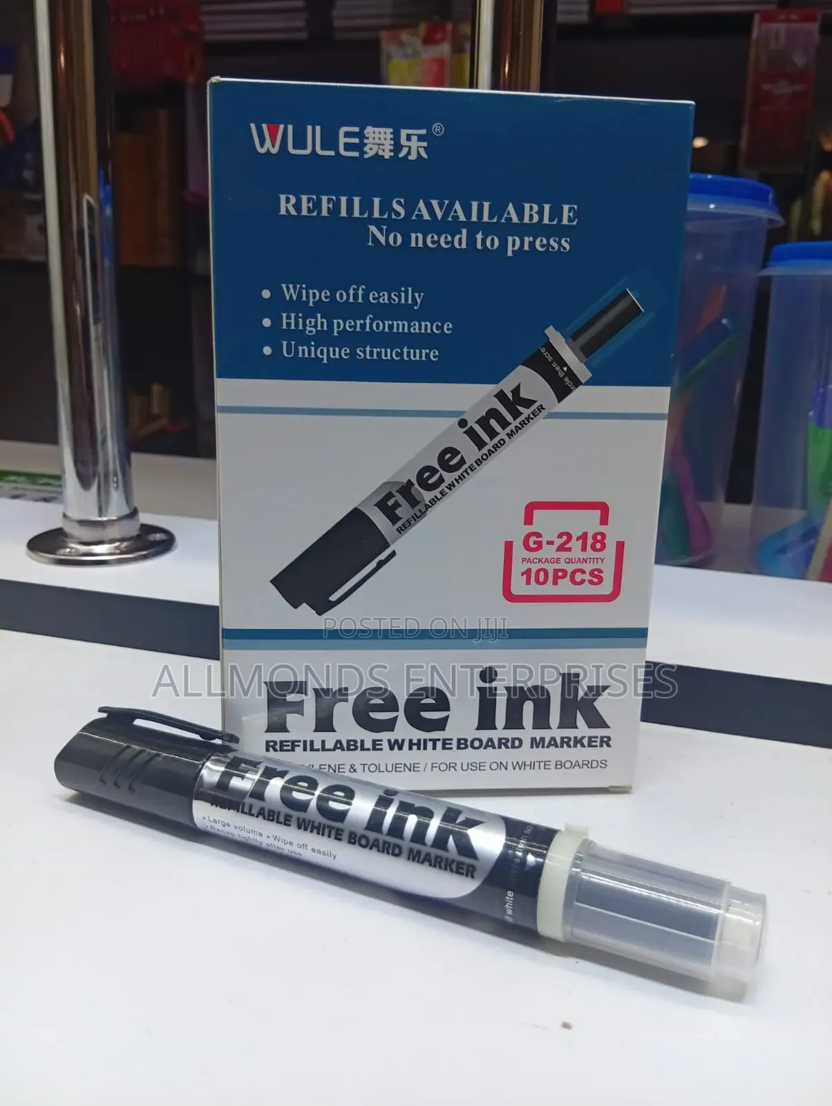 A Packet of Free Ink Refillable Whiteboard Marker-10pcs