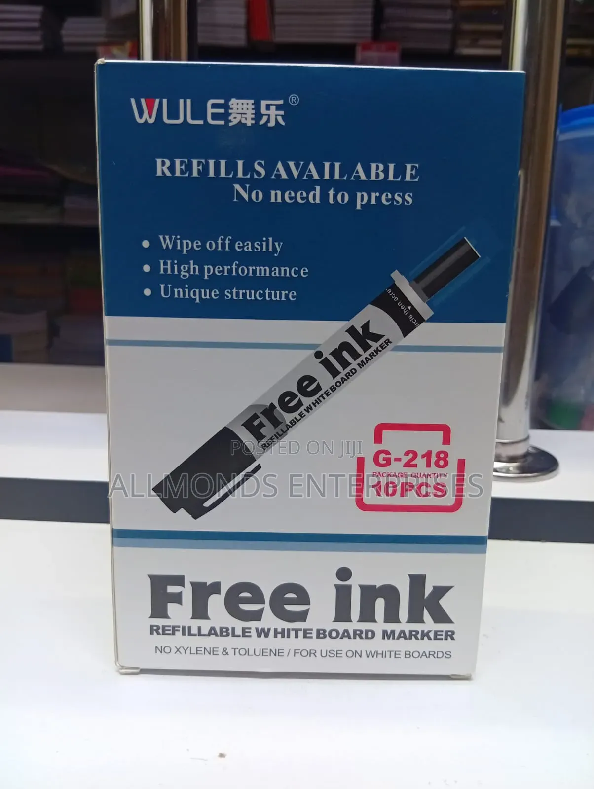 A Packet of Free Ink Refillable Whiteboard Marker-10pcs