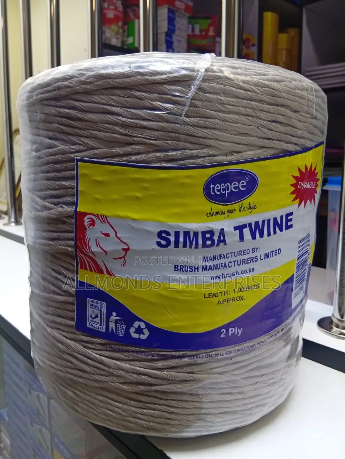 1000 Metres Simba Baler Twine (Kamba)- 2 Ply