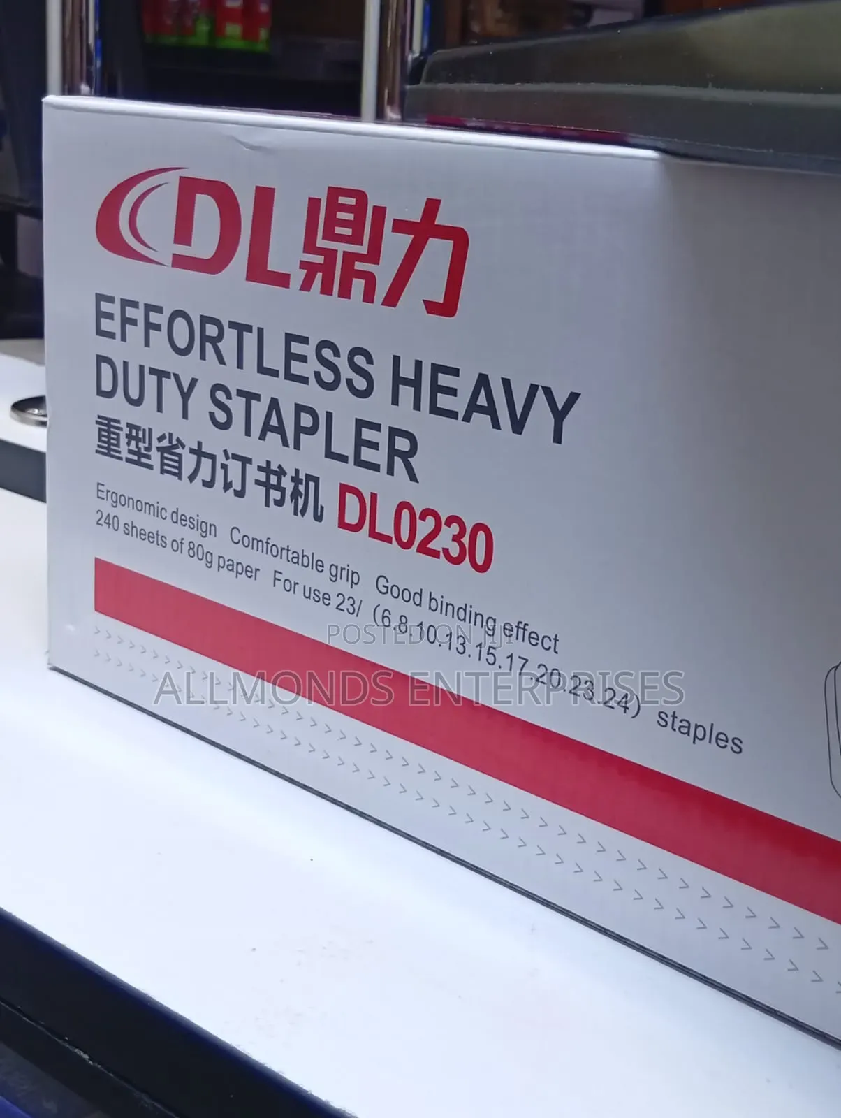 Dingli Big/Effortless Heavy Duty Stapler Dl0230 ( 23 S 24)