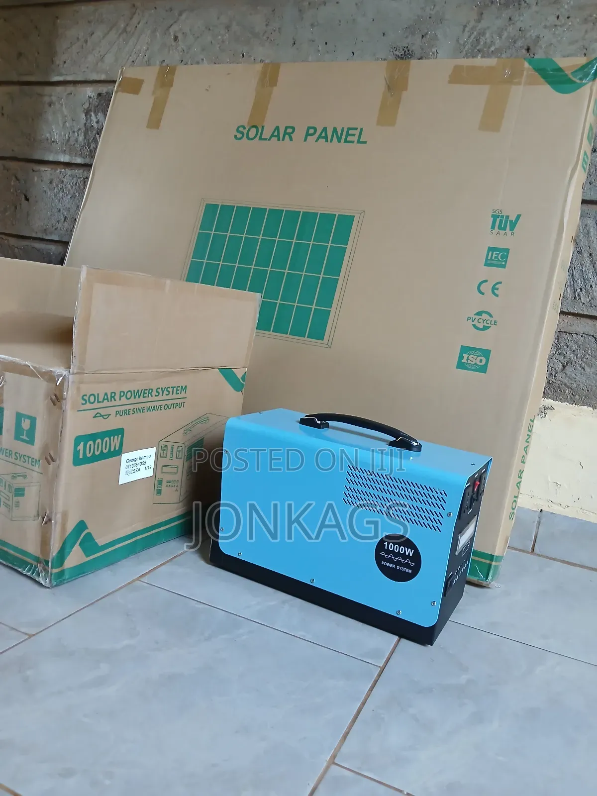 Portable 1000 Watts Powerbank Plus Solar Panel