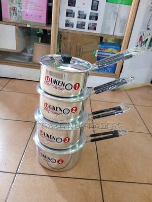 4pc Aluminium Sufuria With Handles + 4pc Lids