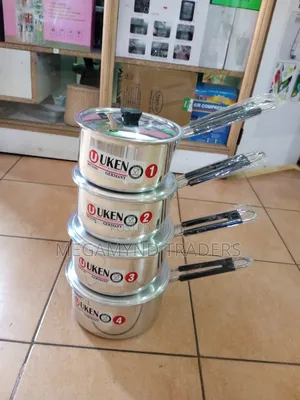 4pc Aluminium Sufuria With Handles + 4pc Lids