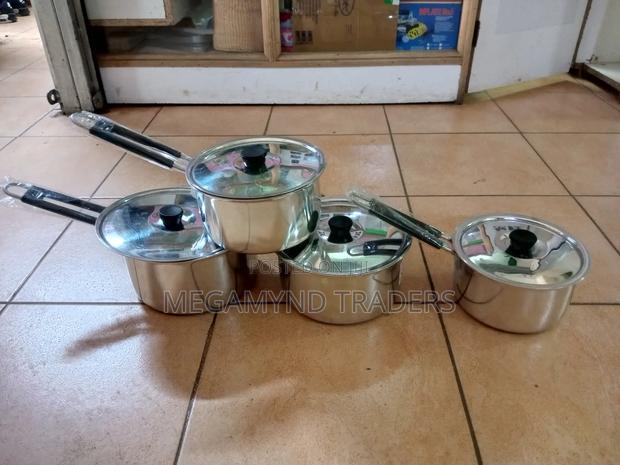 4pc Aluminium Sufuria With Handles + 4pc Lids - thumbnail 3