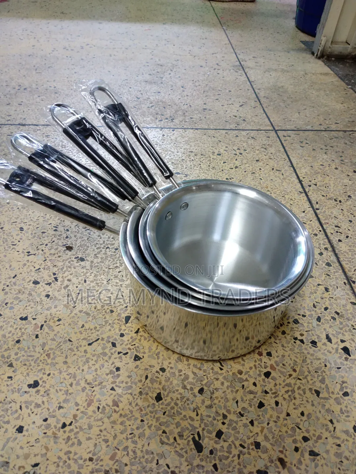 4pc Aluminium Sufuria With Handles + 4pc Lids