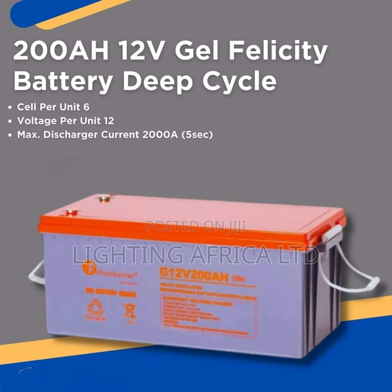 Felicity Gel Battery 200ah Solar Battery
