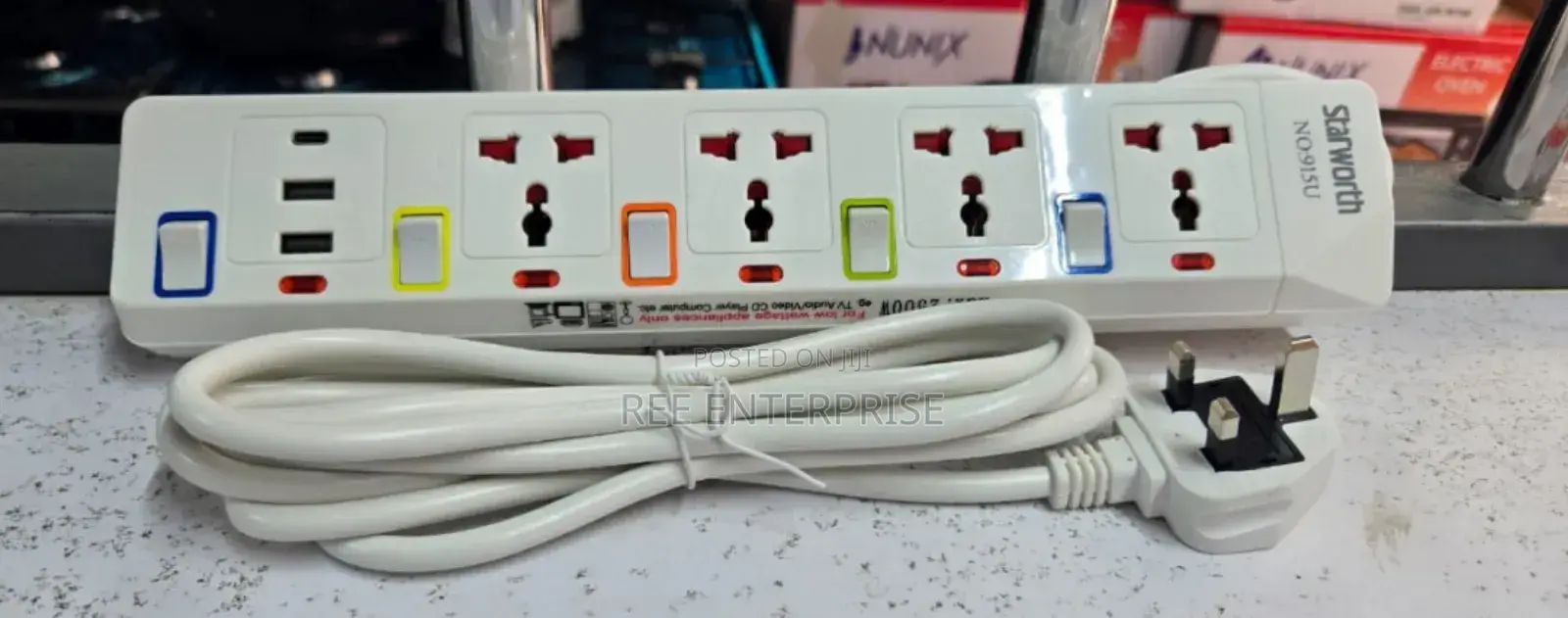 4way Starworth Extension With Usb Ports