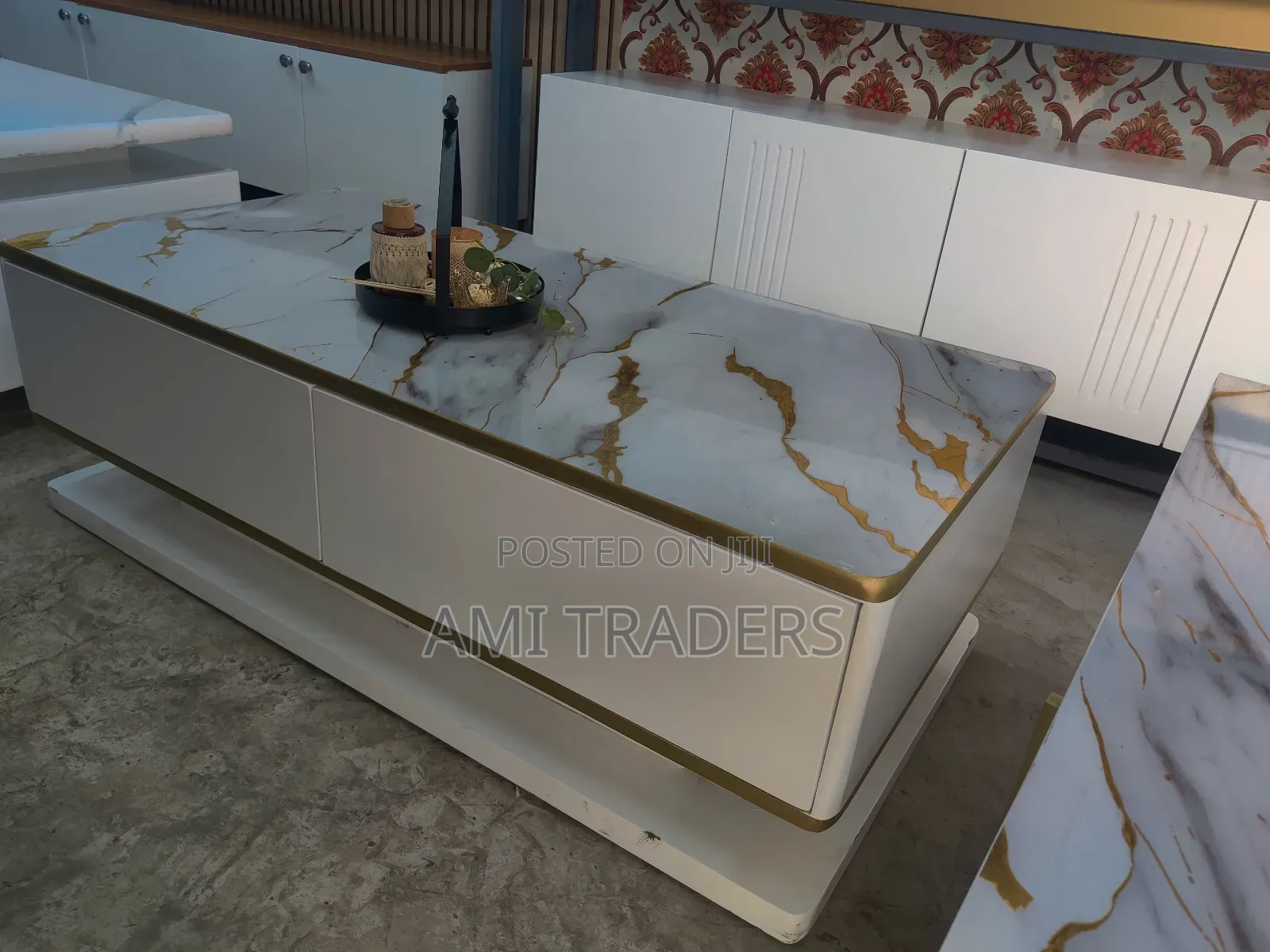 Rectangular Marble Top Coffee Table