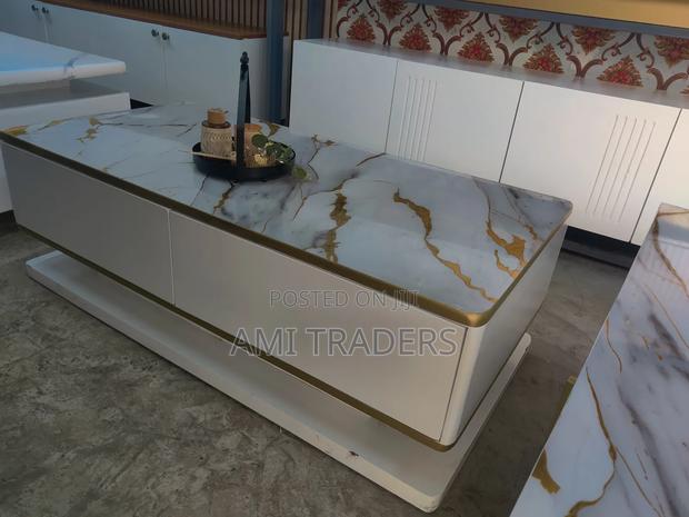 Rectangular Marble Top Coffee Table - main view