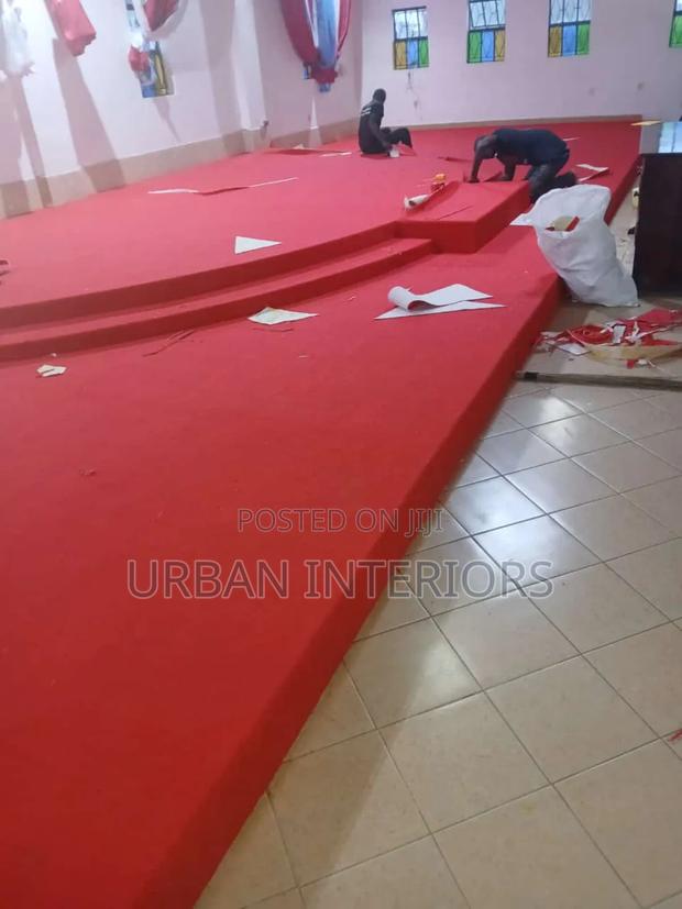 Wall to Wall Carpets.Church Carpet Installation. - main view