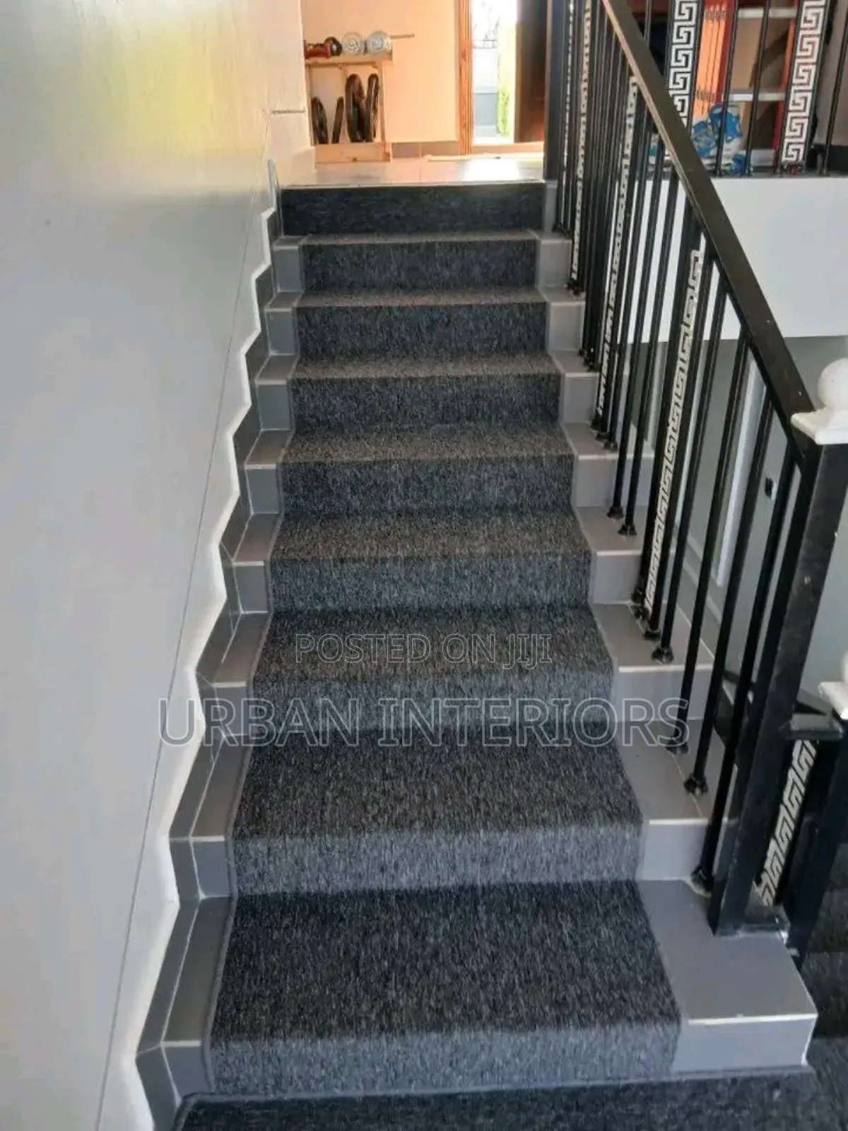 Grey Carpet Grey Carpet Staircase Installation