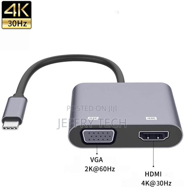 Usb-C Type C to Vga Hdmi Adapter Thunderbolt 3 Vga Adapter - thumbnail 2