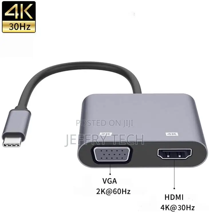 Usb-C Type C to Vga Hdmi Adapter Thunderbolt 3 Vga Adapter