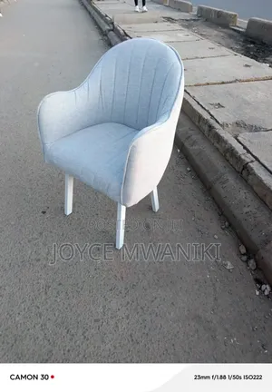 Manicure Seat or Hotel Seat, White and Grey 