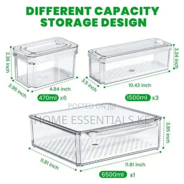 *4 PCS Big Capacity Bpa-Free Stackable Acrylic Organizer - thumbnail 3
