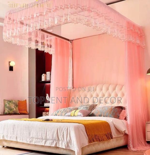 Baby Pink Two Stand Mosquito Net - main view
