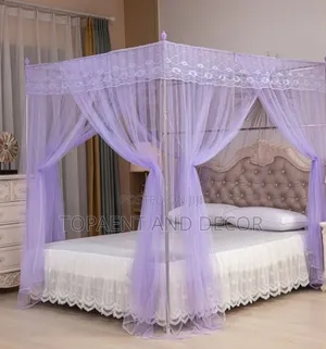 Ultimate Elegant Purple Four Stand Mosquito Net