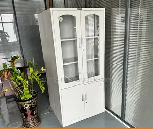 Office Cabinet;2-Door Lockable Storage Unit in Steel