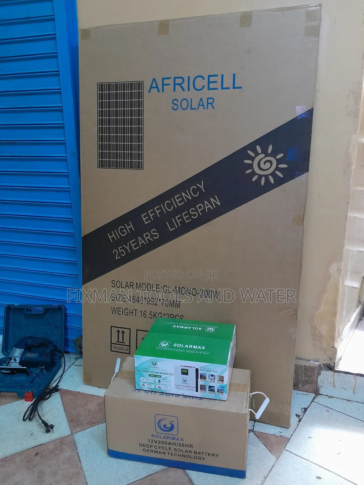 Full Solar System Hybrid 1kva 2 Solar 300w Battery 200ah