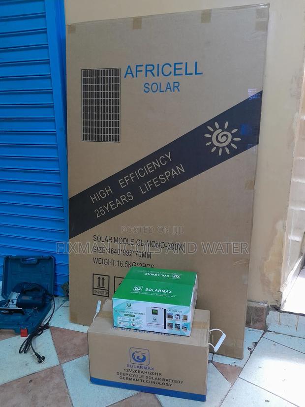 Full Solar System Hybrid 1kva 2 Solar 300w Battery 200ah - main view