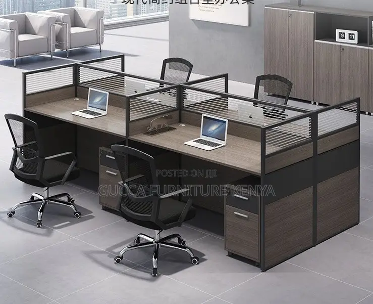Workstation:4-Seat Modular Office Team Workstation
