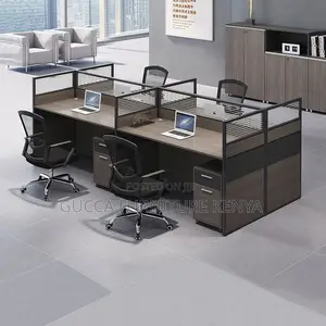 Workstation:4-Seat Modular Office Team Workstation