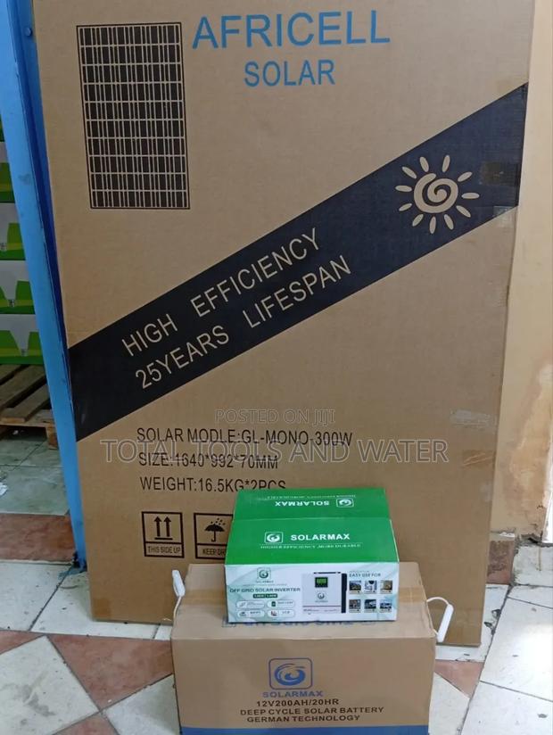 Brand New Solar Panels Hybrid Inverter 1kva Battery 200ah