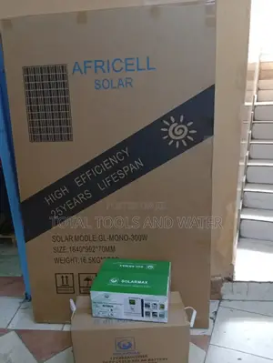 Africell Set of Solar Panel 300w+Battery+Hybrid Inverter 1kw