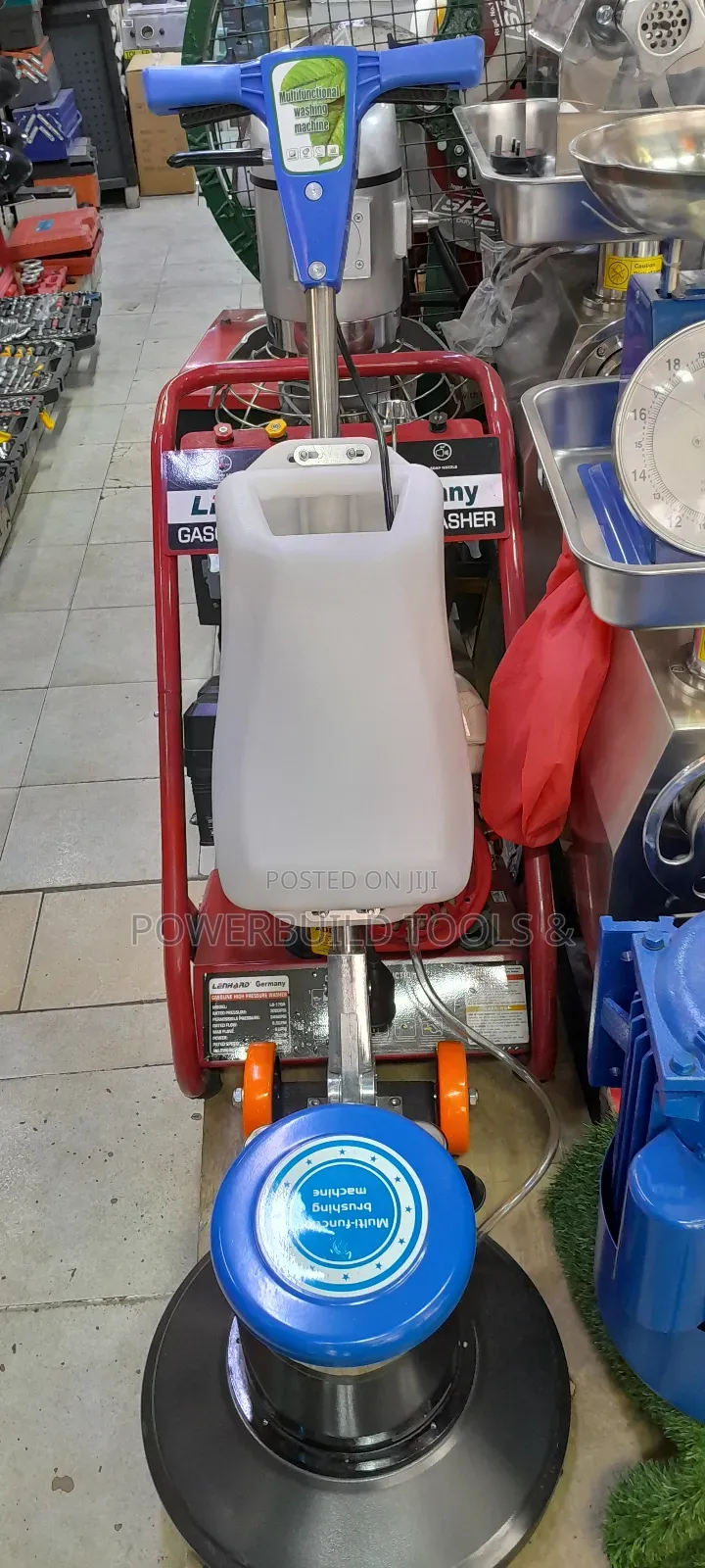 Atlas Floor Scrubber Machine With 2 Brushes and Pad Holder