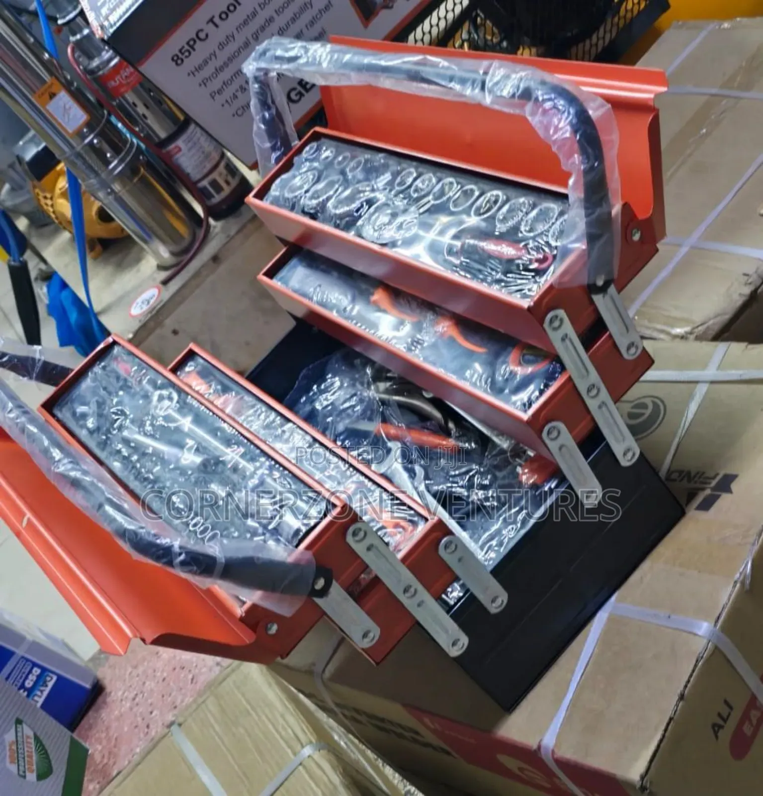 85 PCS Metal Box Tool Set, 85pc Tool Set, Toolbox