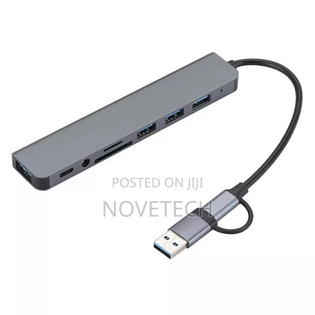 Usb C Hub 8-in-1 Type C Usb C Laptops - thumbnail 2