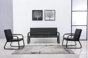 5-Seater Reception Leather Sofa