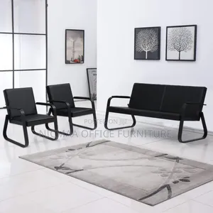 5-Seater Reception Leather Sofa
