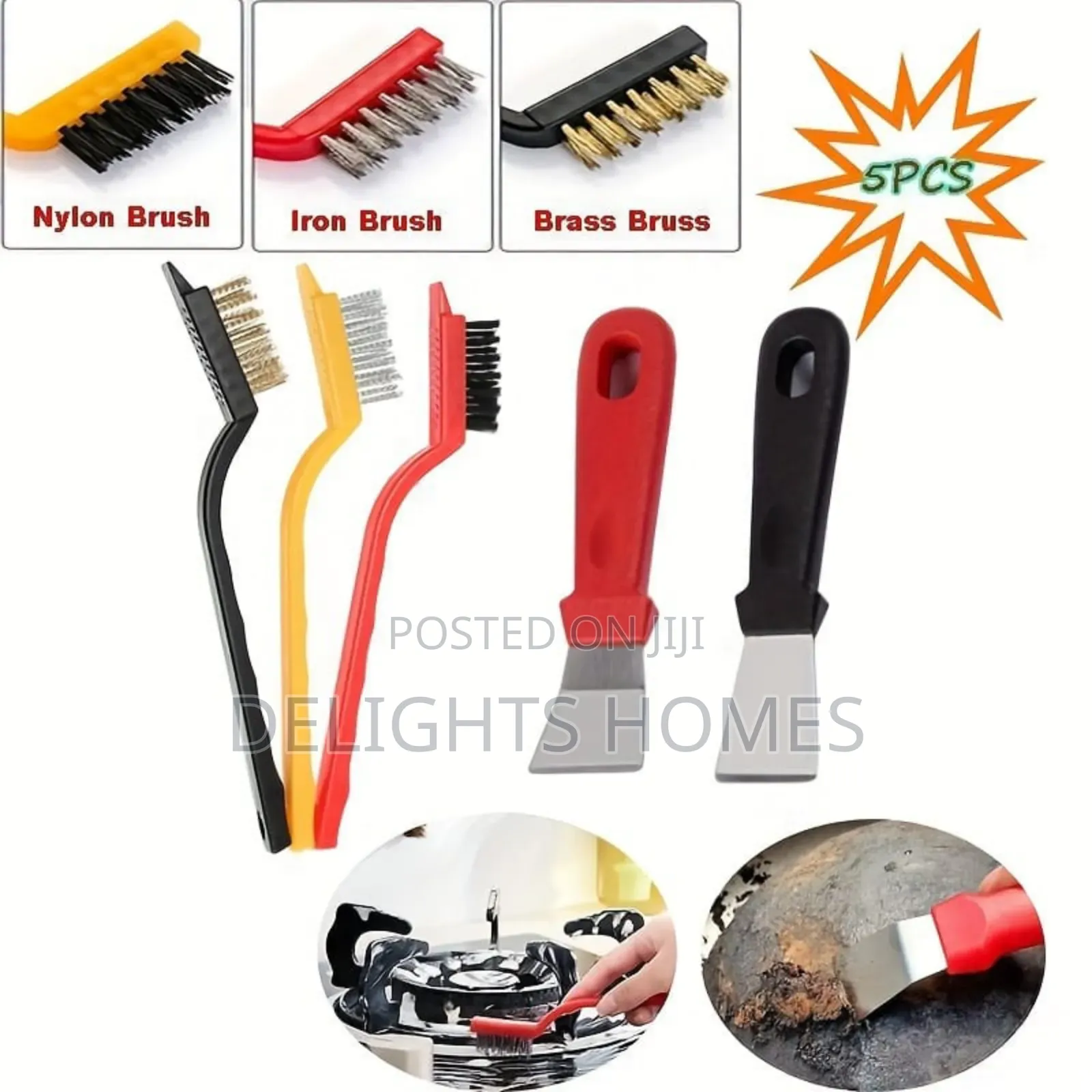 Kitchen Cleaning Brush Set_bh