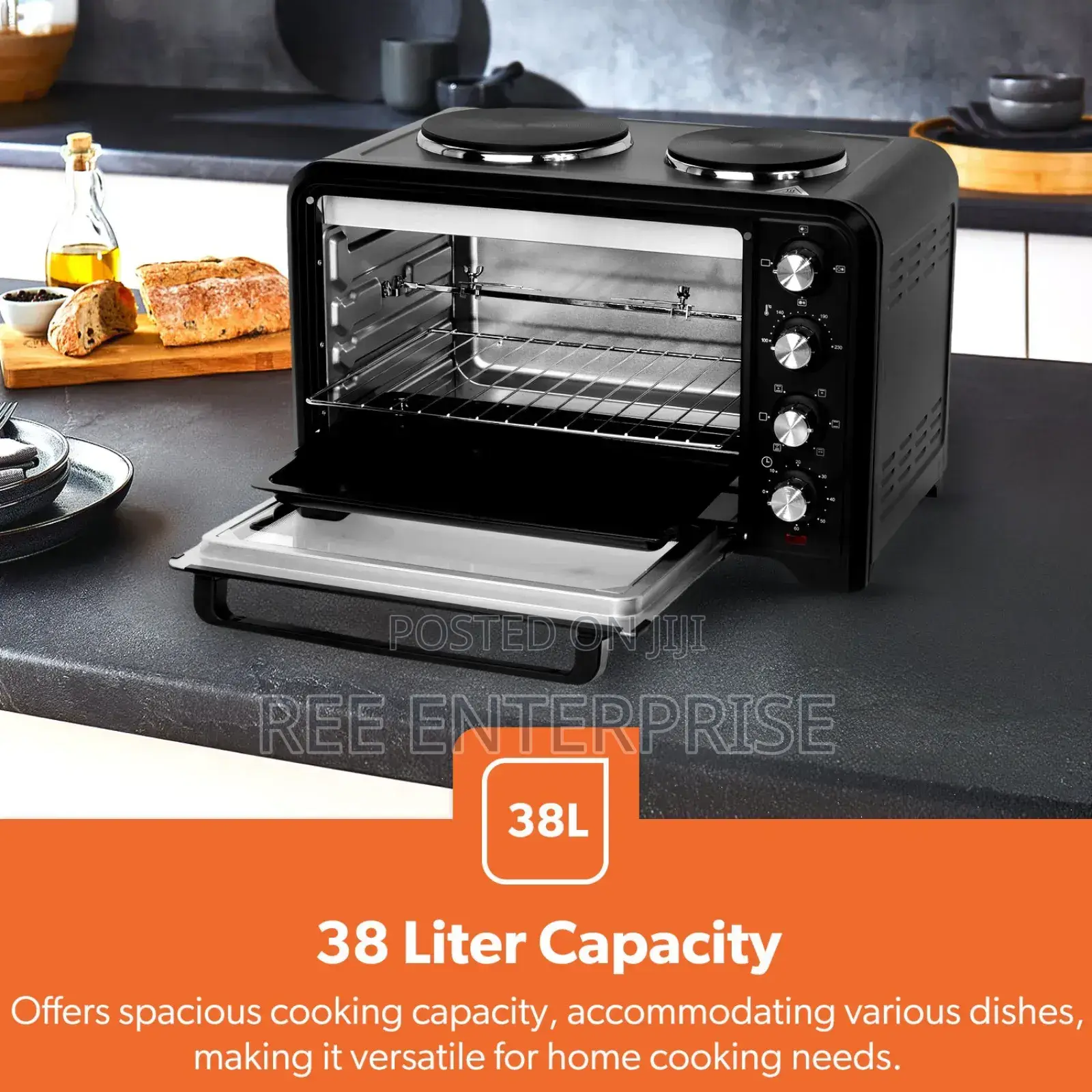 Globalstar Oven and Double Hot Plate 38litres