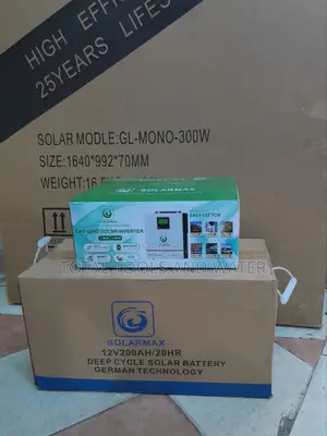 Powr Inverter 1kva+Set of Solar Panel 300w+Solar Battery