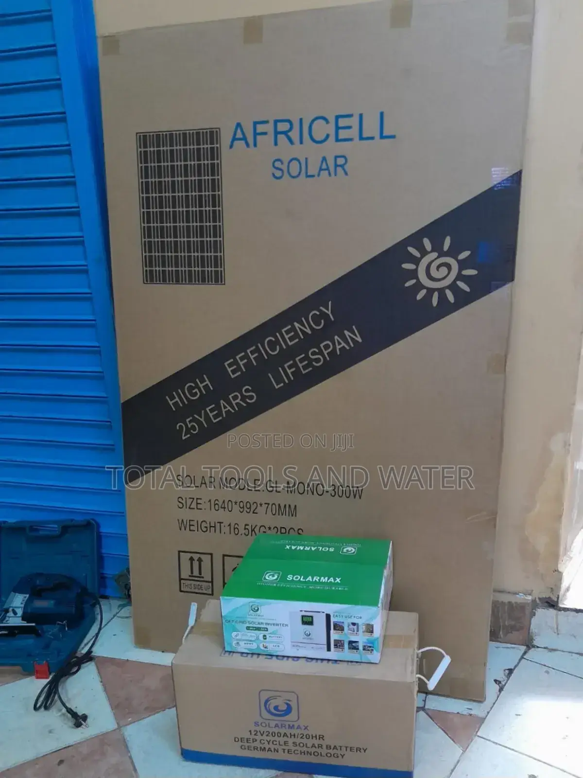 Powr Inverter 1kva+Set of Solar Panel 300w+Solar Battery