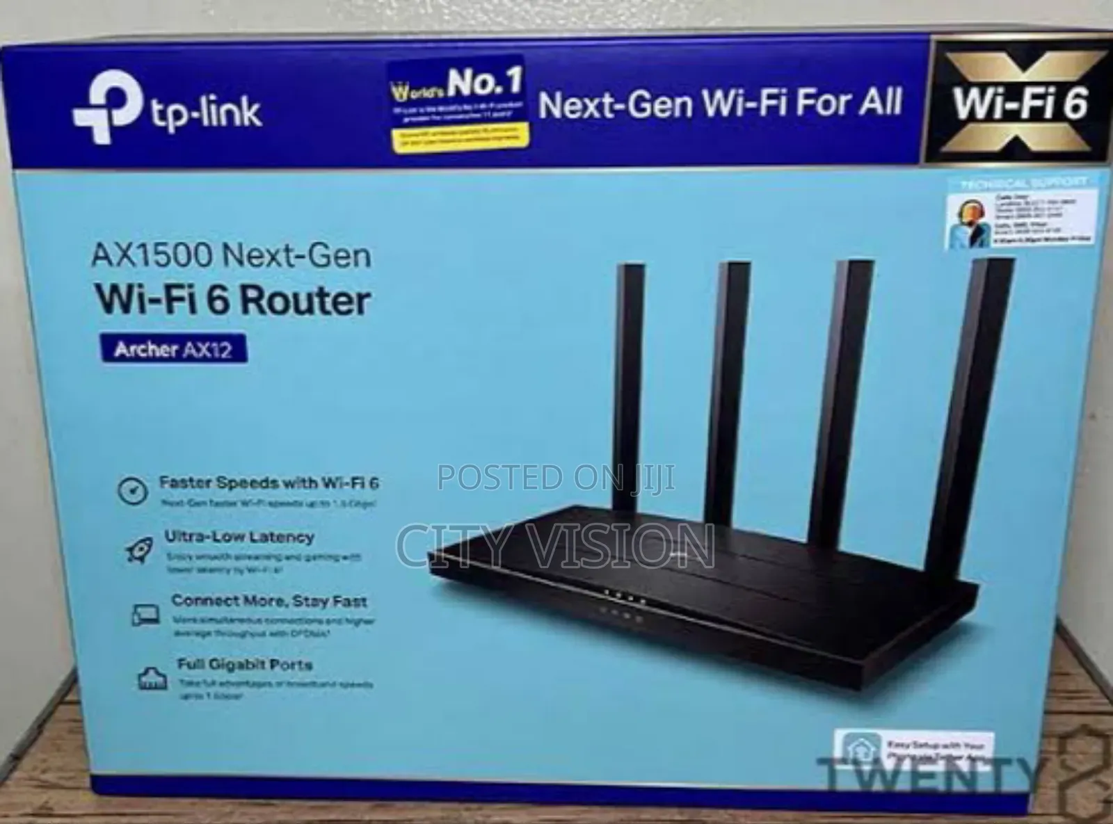 Tp Link Archer Ax12 Router Ax1500 Dualband Gigabit Wifi 6